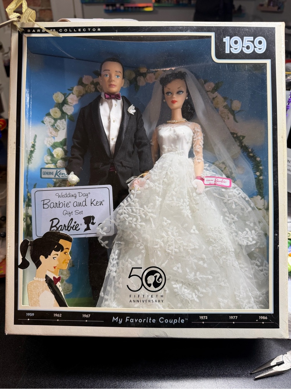 Barbie 1959 Wedding Day Gift Set - White Bridal Gown with Black Tuxedo